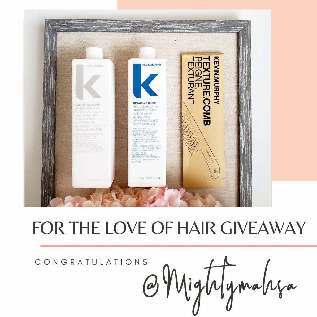 For the love of hair giveaway winner @mightymahsa