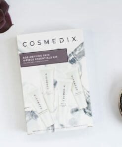 Cosmedix Skincare Age Defying Skin 4 Piece Essentials Kit with Benefit Clean cleanser, Cell ID resorative serum, Serum 16 retinol serum, and Emulsion shea butter moisturizer