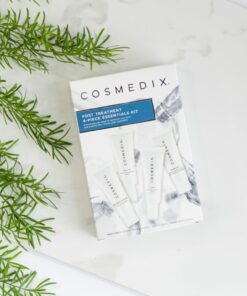 Cosmedix Skincare Post Treatment 4 Piece Essentials Kit with Benefit Clean cleanser, Cell ID restorative serum, C.P.R. dry skin recovery serum, Hydrate+