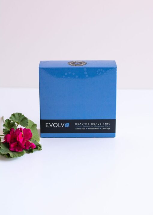 Healthy Curls Trip box from Evolvh haircaare at changes