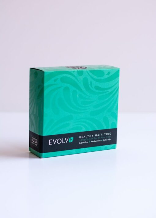 Healthy Hair Trio from Evolvh front of box alternative view