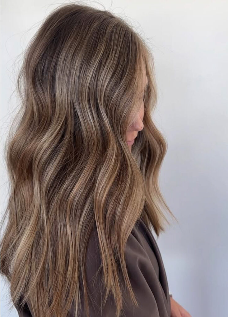 Lived-in bronde balayage with a soft root melt for low-maintenance fall hair at Changes Salon in Walnut Creek.